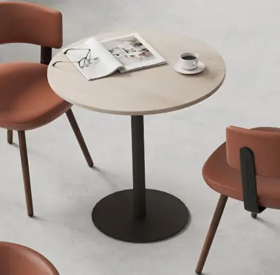 Rolla Round table in a finished space