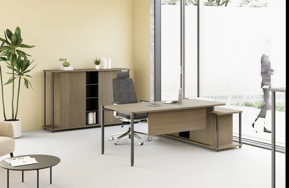 FLEX desk in a finished space