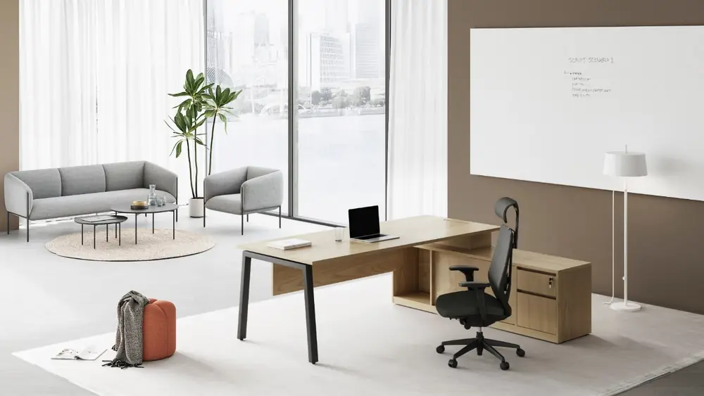 Meta:charm desk in a finished space