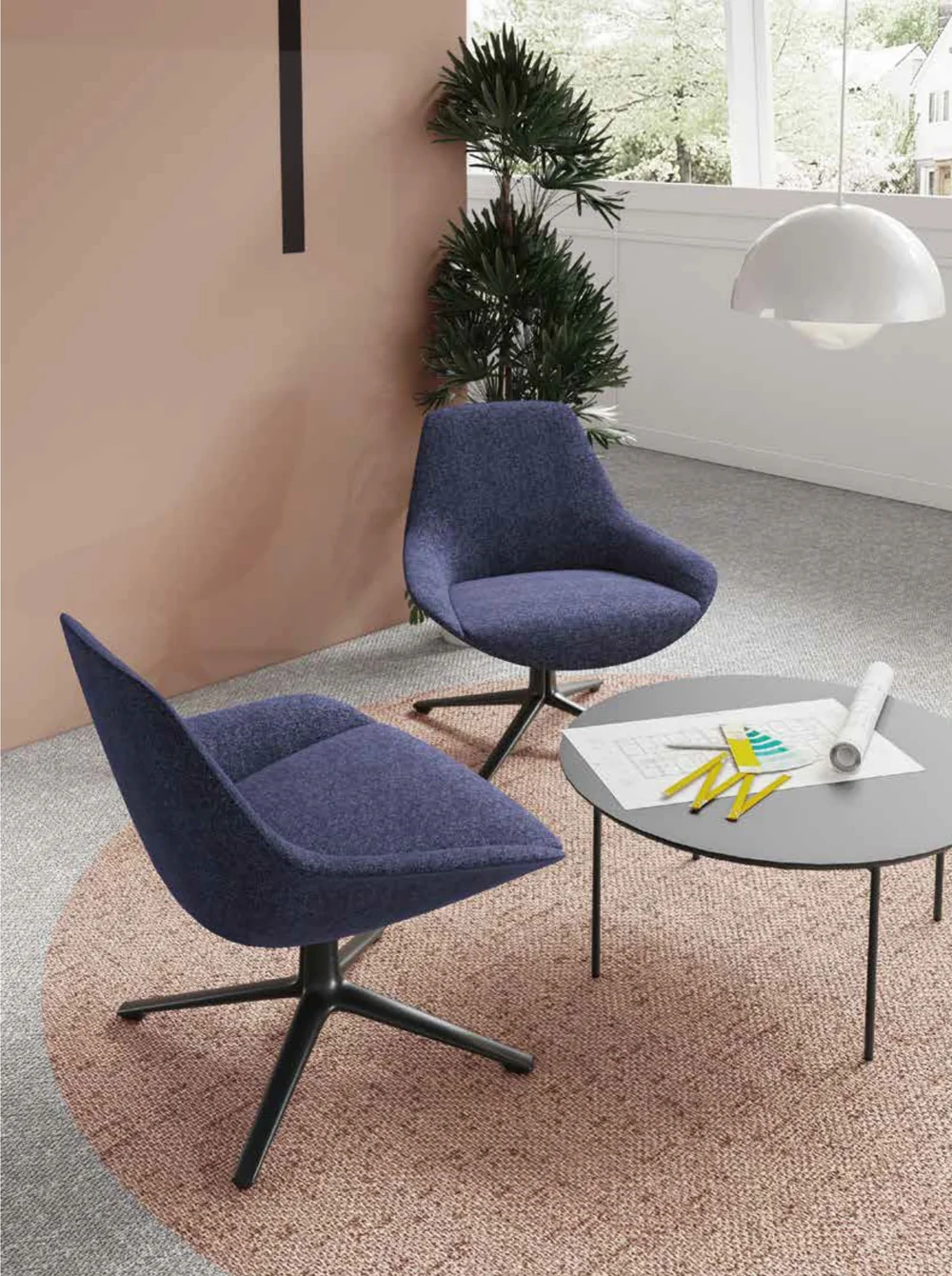Lutie armchair seen from a second angle