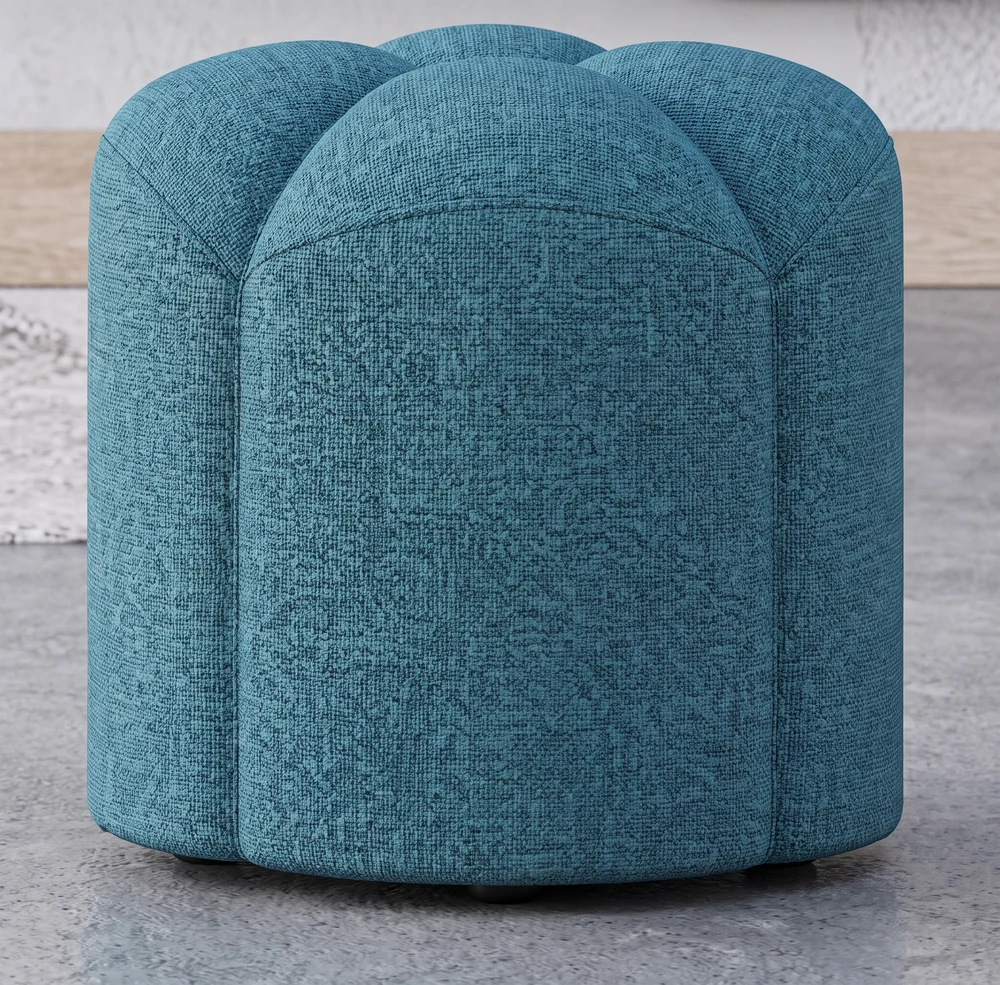 T Amo pouffe, scalloped configuration