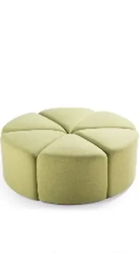 T Amo pouffe, flat-top pinwheel configuration
