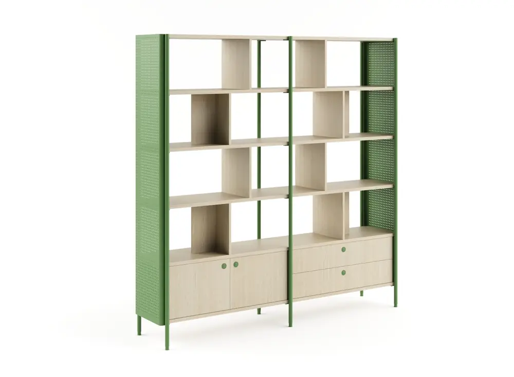 FLEX Cabinet shelving seen from a second angle