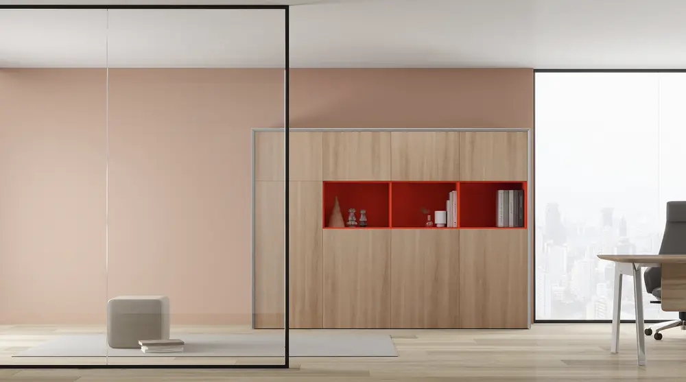 OPUS Storage Cabinet cabinet in a finished space
