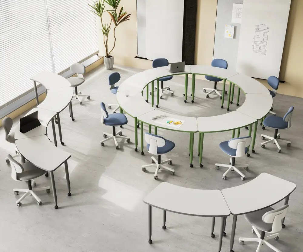 Flex Modular Table table in a finished space