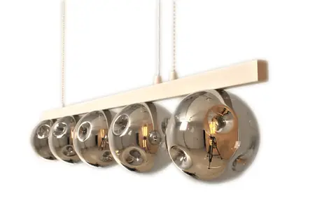 Globe, linear, ceiling hanging lighting